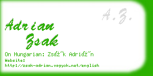 adrian zsak business card